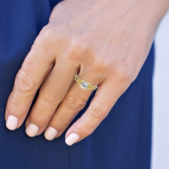 CZ Stackable Rings, Cubic Zirconia Engagement Ring, Bling Promise Ring - Picture 5 of 7